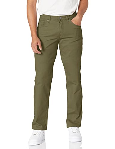Amazon Essentials Herren 5-Pocket-Chinohose, Komfortabler Stretch, Schmale Passform (Früher Goodthreads), Olivgrün, 38W / 29L von Amazon Essentials