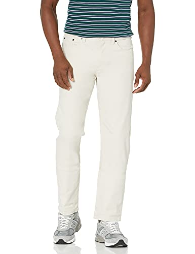 Amazon Essentials Herren 5-Pocket-Stretch-Twillhose, Gerade Geschnitten, Stone, 32W / 32L von Amazon Essentials