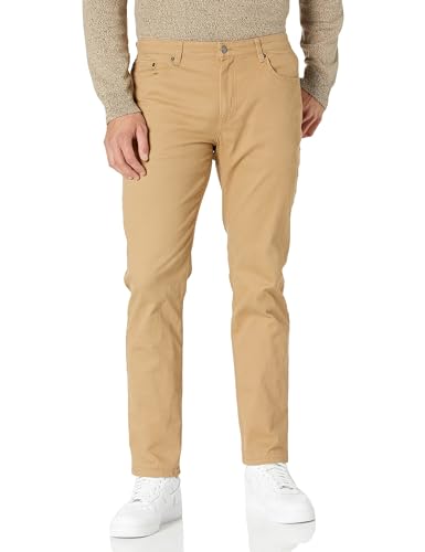 Amazon Essentials Herren 5-Pocket-Stretch-Twillhose, Sportlich Geschnitten (erhältlich in Big & Tall), Dunkles Khakibraun, 35W / 32L von Amazon Essentials