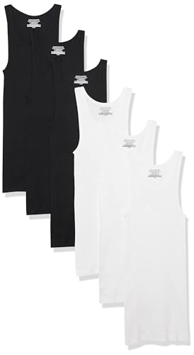 Amazon Essentials Herren Tanktop-Unterhemden, 6er-Pack, Schwarz/Weiß, M Amazon Essentials Herren Tanktop-Unterhemden, 6er-Pack, Schwarz/Weiß, M von Amazon Essentials