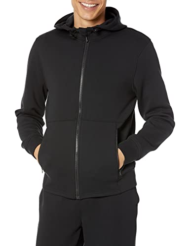 Amazon Essentials Herren Active Sweat Kapuzensweatshirt mit durchgehendem Reißverschluss (erhältlich in Big & Tall), Schwarz, 3XL Große Größen von Amazon Essentials