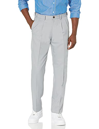 Amazon Essentials Herren Anzughose mit Falte und Erweiterbarem Bund, Klassisch Geschnitten, Hellgrau, 29W / 28L Amazon Essentials Herren Anzughose mit Falte und Erweiterbarem Bund, Klassisch Geschnitten, Hellgrau, 29W / 28L von Amazon Essentials
