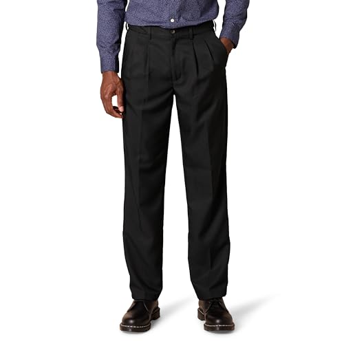 Amazon Essentials Herren Anzughose mit Falte und Erweiterbarem Bund, Klassisch Geschnitten, Schwarz, 52W / 34L Amazon Essentials Herren Anzughose mit Falte und Erweiterbarem Bund, Klassisch Geschnitten, Schwarz, 52W / 34L von Amazon Essentials