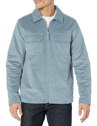 Amazon Essentials Herren Arbeitsjacke aus Cordstoff (erhältlich in Big & Tall), Grau, 4XL Große Größen von Amazon Essentials