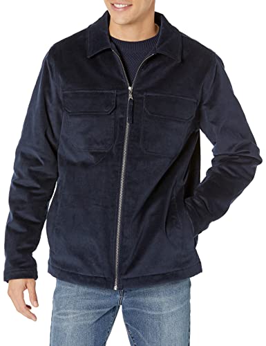 Amazon Essentials Herren Arbeitsjacke aus Cordstoff (erhältlich in Big & Tall), Marineblau, XS von Amazon Essentials