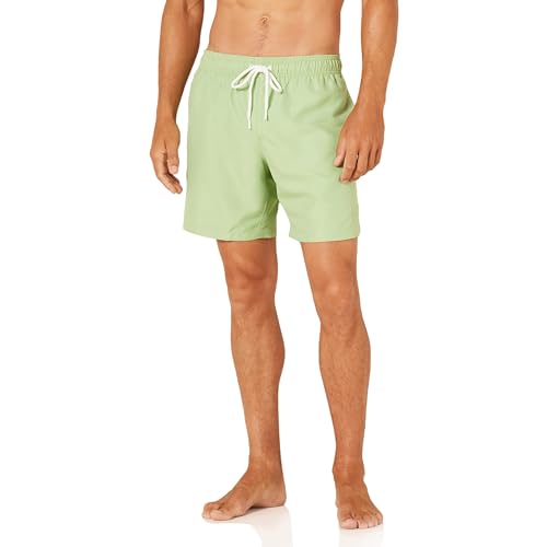 Amazon Essentials Herren Badehose, Schnell Trocknend, 18 cm, Salbeigrün, L von Amazon Essentials