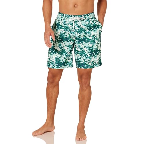 Amazon Essentials Herren Badehose, 23 cm, Mit Lockerer Passform und Schnelltrocknend - Auslauffarben, Aquagrün Batik, XS von Amazon Essentials