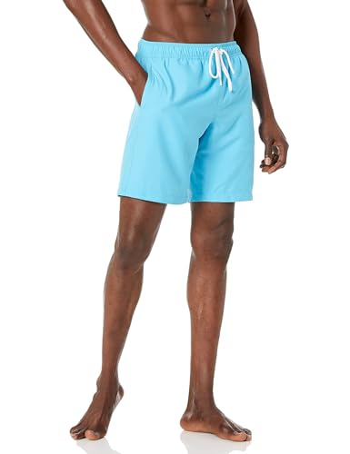 Amazon Essentials Herren Badehose, Schnell Trocknend, 23 cm, Aquablau, M von Amazon Essentials