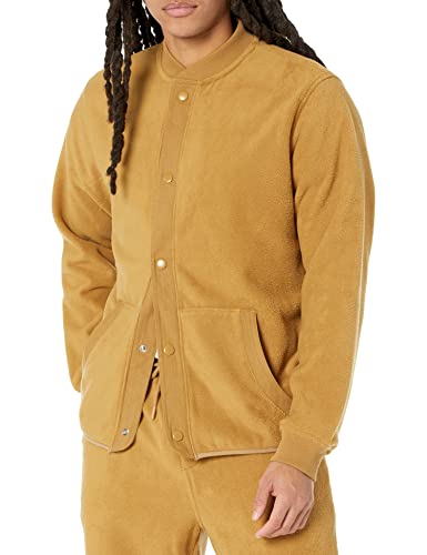 Amazon Essentials Herren Bomberjacke aus recyceltem Polyester-Microfleece in normaler Passform (in großen Größen erhältlich) (zuvor Amazon Aware), Kamelbraun, XXL Tall von Amazon Essentials