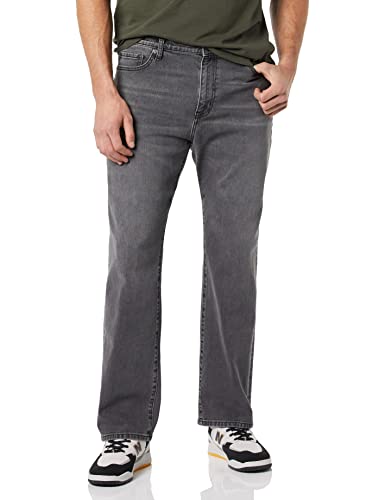 Amazon Essentials Herren Bootcut-Jeans mit gerader Passform, Verwaschenes Grau, 35W / 28L von Amazon Essentials