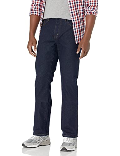 Amazon Essentials Herren Bootcut-Jeans mit schmaler Passform, Leicht Ausgespült, 28W / 32L von Amazon Essentials