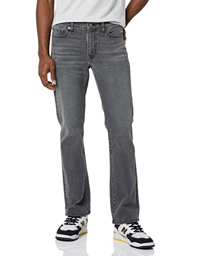 Amazon Essentials Herren Bootcut-Jeans mit schmaler Passform, Verwaschenes Grau, 34W / 28L von Amazon Essentials