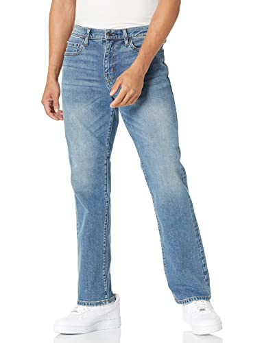 Amazon Essentials Herren Bootcut-Jeans mit gerader Passform, Helle Waschung, 28W / 28L von Amazon Essentials