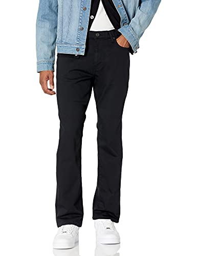 Amazon Essentials Herren Bootcut-Jeans mit schmaler Passform, Schwarz, 31W / 34L von Amazon Essentials