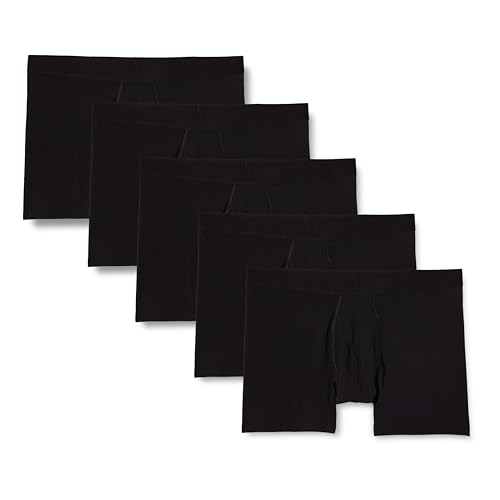 Amazon Essentials Herren Boxerslip Unterwäsche aus Baumwolljersey (erhältlich in Übergrößen), 5er-Pack, Schwarz, 3XL von Amazon Essentials