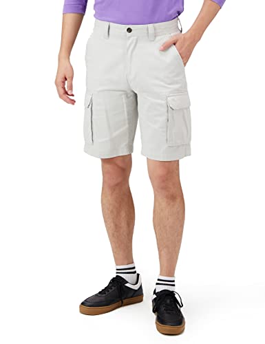 Amazon Essentials Herren Cargo-Shorts mit klassischer Schnitt (erhältlich in Big & Tall), Silber, 32W von Amazon Essentials