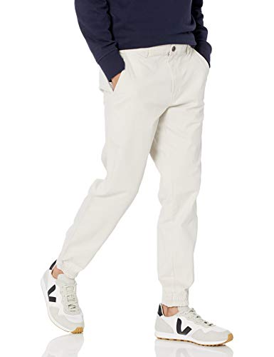 Amazon Essentials Herren Chino-Jogginghose Mit Geradem Schnitt, Stone, L von Amazon Essentials