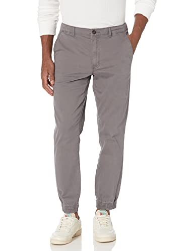 Amazon Essentials Herren Chino-Jogginghose mit schmaler Passform, Kohlegrau, XXL von Amazon Essentials