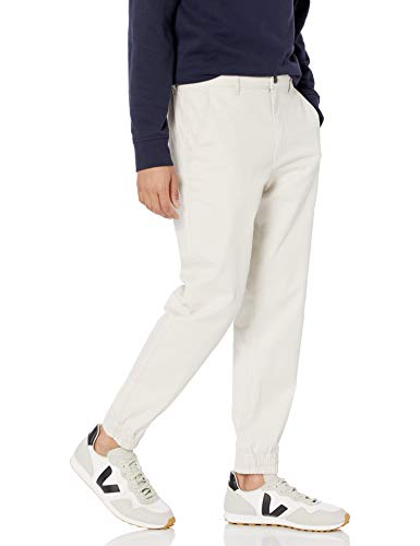 Amazon Essentials Herren Chino-Jogginghose mit schmaler Passform, Stone, L von Amazon Essentials