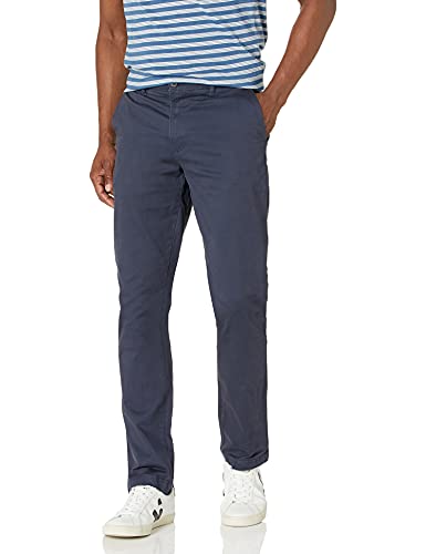 Amazon Essentials Herren Chinohose, Komfortabler, Gewaschener Stretch, Sportlich Geschnitten (Früher Goodthreads), Marineblau, 29W / 28L von Amazon Essentials