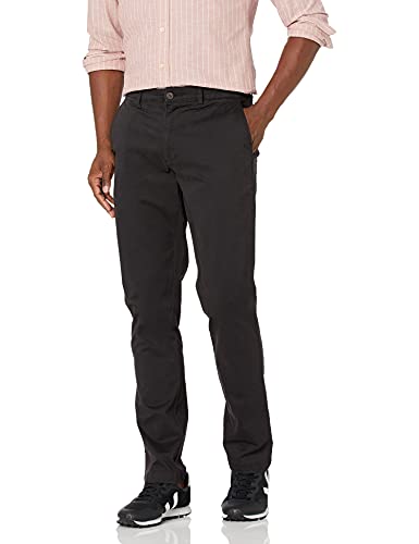 Amazon Essentials Herren Chinohose, Komfortabler, Gewaschener Stretch, Sportlich Geschnitten (Früher Goodthreads), Schwarz, 40W / 34L von Amazon Essentials