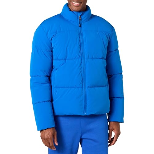 Amazon Essentials Herren Daunenjacke mit Stehkragen (in Übergrößen erhältlich), Kräftiges Blau, 4XL Große Größen Tall von Amazon Essentials