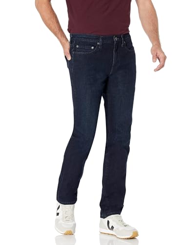 Amazon Essentials Herren Slim-Fit-Jeans, Blau Überfärben, 31W / 28L von Amazon Essentials