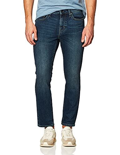 Amazon Essentials Herren Slim-Fit-Jeans - Auslauffarben, Dunkle Waschung, 29W / 28L von Amazon Essentials