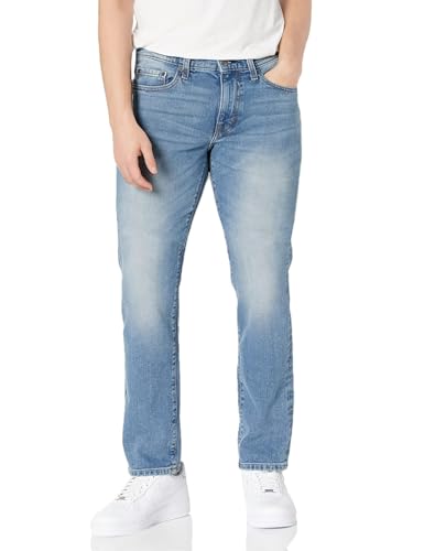 Amazon Essentials Herren Slim-Fit-Jeans, Helle Waschung, 28W / 32L von Amazon Essentials
