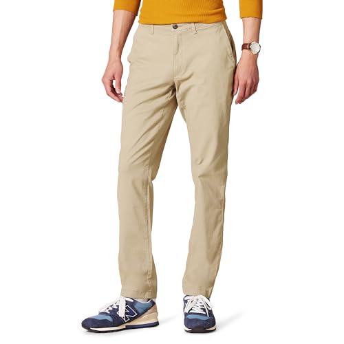 Amazon Essentials Herren Legere Stretch-Chinohose mit Enger Passform, Bräunen, 36W / 31L von Amazon Essentials