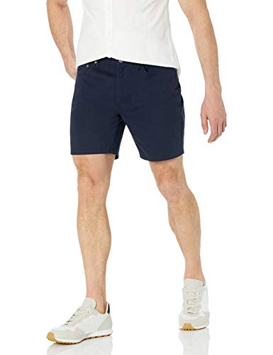 Amazon Essentials Herren Elastische 5-Taschen-Shorts in schmaler Passform mit 18 cm Schrittlänge, Mitternachtsblau, 36W von Amazon Essentials