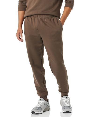 Amazon Essentials Herren Entspannte Jogginghose, Fleece, Bequeme Passform, Mittel Braun, S von Amazon Essentials
