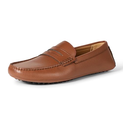 Amazon Essentials Herren Fahrmokassin-Loafers, Bräunen Kunstleder, 45 EU von Amazon Essentials