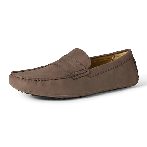 Amazon Essentials Herren Fahrmokassin-Loafers, Braun Optik Wildleder, 39.5 EU von Amazon Essentials