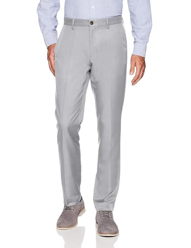 Amazon Essentials Herren Flatfront-Anzughose in schmaler Passform, Hellgrau, 36W / 32L Amazon Essentials Herren Flatfront-Anzughose in schmaler Passform, Hellgrau, 36W / 32L von Amazon Essentials