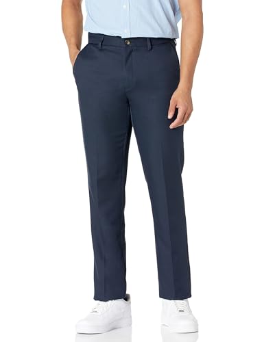Amazon Essentials Herren Flatfront-Anzughose in schmaler Passform, Marineblau, 38W / 29L von Amazon Essentials