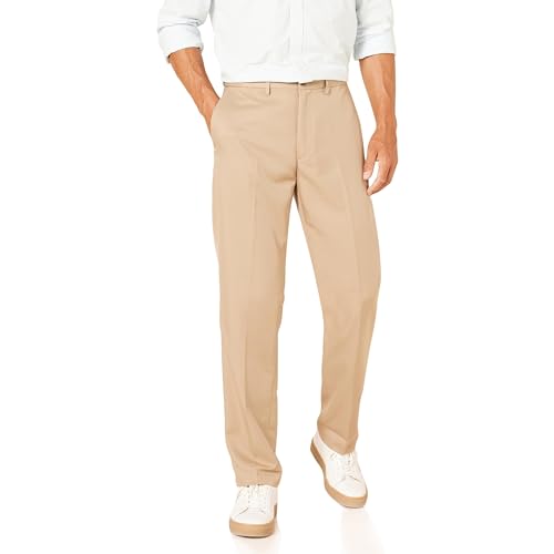 Amazon Essentials Herren Flatfront-Anzughose mit elastischem Bund in klassischer Passform, Khakibraun, 42W / 32L Amazon Essentials Herren Flatfront-Anzughose mit elastischem Bund in klassischer Passform, Khakibraun, 42W / 32L von Amazon Essentials