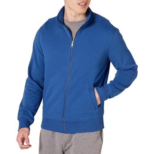 Amazon Essentials Herren Fleece-Jacke mit durchgehendem Reißverschluss, Blau, XXL von Amazon Essentials