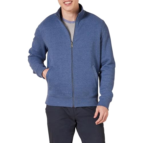 Amazon Essentials Herren Fleece-Jacke mit durchgehendem Reißverschluss, Blau Heide, XS von Amazon Essentials