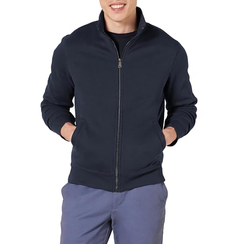 Amazon Essentials Herren Fleece-Jacke mit durchgehendem Reißverschluss, Marineblau, L von Amazon Essentials