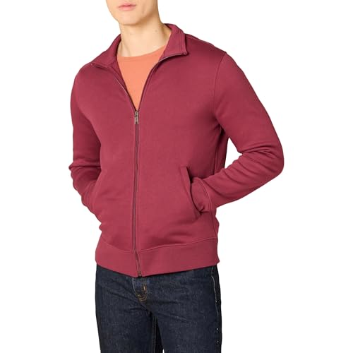 Amazon Essentials Herren Fleece-Jacke mit durchgehendem Reißverschluss, Rot, L von Amazon Essentials