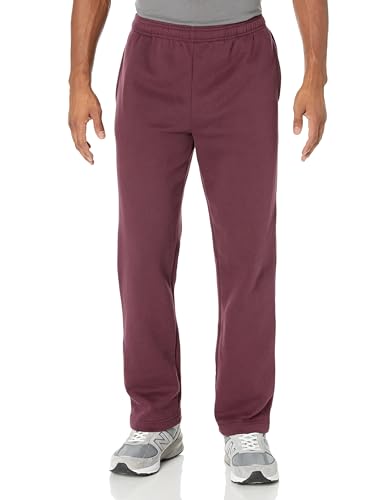 Amazon Essentials Herren Fleece-Jogginghose (erhältlich in „Big & Tall“-Größen), Burgunderrot, M von Amazon Essentials