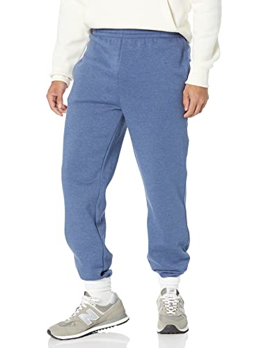 Amazon Essentials Herren Fleece-Jogginghose mit Beinbündchen (erhältlich in Big & Tall), Blau Heide, XL von Amazon Essentials