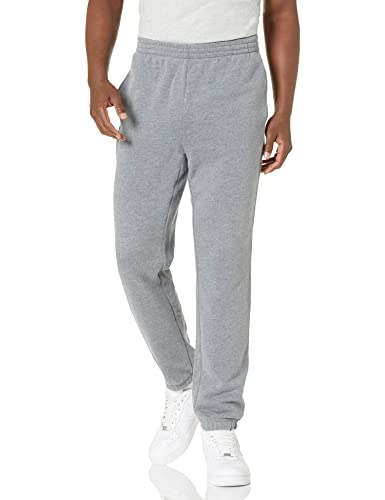 Amazon Essentials Herren Fleece-Jogginghose mit Beinbündchen (erhältlich in Big & Tall), Grau Meliert, L von Amazon Essentials