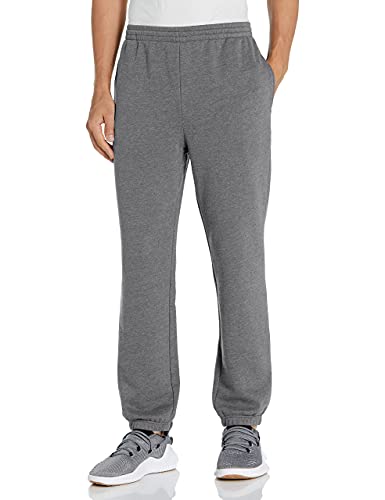 Amazon Essentials Herren Fleece-Jogginghose mit Beinbündchen (erhältlich in Big & Tall), Kohlegrau Meliert, M von Amazon Essentials