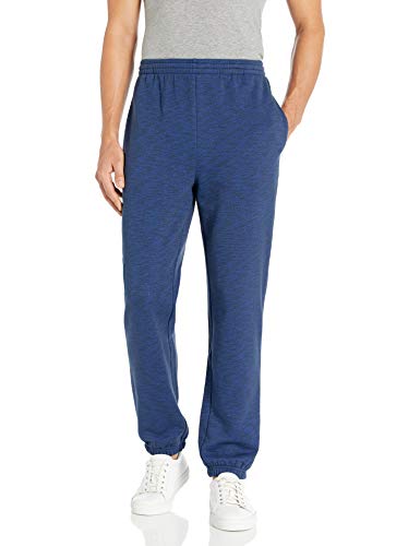 Amazon Essentials Herren Fleece-Jogginghose mit Beinbündchen (erhältlich in Big & Tall), Marineblau Space-dye, L von Amazon Essentials