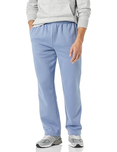 Amazon Essentials Herren Fleece-Jogginghose mit offenem Saum (erhältlich in Übergrößen), Jeans, XS von Amazon Essentials