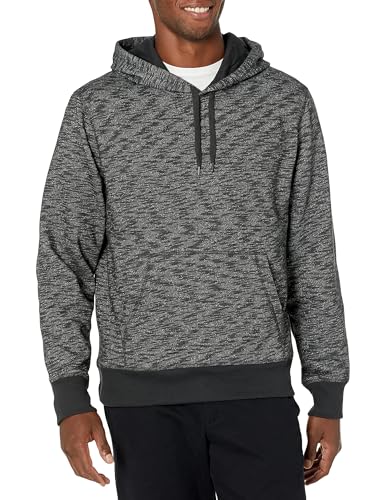 Amazon Essentials Herren Fleece-Sweatshirt Mit Kapuze (Erhältlich In Übergröße), Dunkelgrau Space-dye, L von Amazon Essentials