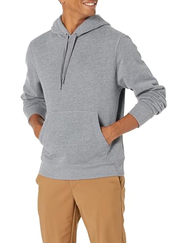 Amazon Essentials Herren Pullover-Sweatshirt Mit Kapuze, In Groß Und Schwer Erhältlich, Grau Meliert, XXL Große Größen Tall von Amazon Essentials