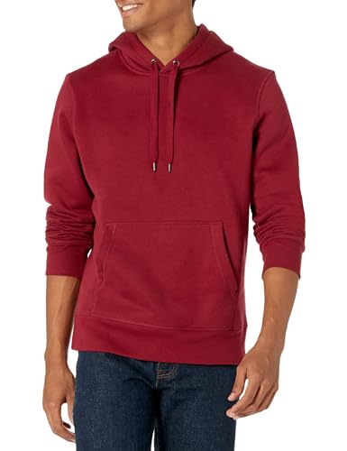 Amazon Essentials Herren Pullover-Sweatshirt Mit Kapuze, In Groß Und Schwer Erhältlich, Rot, L von Amazon Essentials